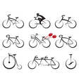 bicycles icons set vector image