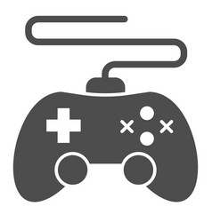 Game controller solid icon joystick Royalty Free Vector