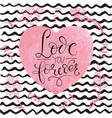 happy valentine s day hand drawn calligraphy vector image vector image