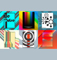 set backgrounds with abstract design vector image