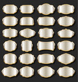 silver and gold blank retro vintage badges vector image vector image