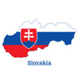 slovakia national flag map design vector image