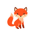 cute cartoon fox in modern simple flat style vector image