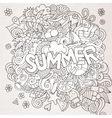doodles abstract decorative summer background vector image