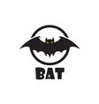 emblem flying bat vector image