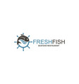 abstract fish icon vector image