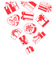 celebration background with gift boxes vector image