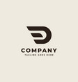 initial d monogram logo design vector image