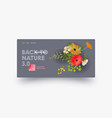 landing page design with autumn gerbera flowers vector image