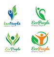 nature people logo template design vector image