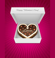 sweet chocolate cake vector image vector image