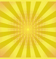 yellow retro vintage style background with sun vector image