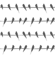 a silhouette of birds on wire vector image vector image