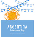 argentina independence day banner vector image