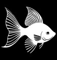 black and white of a goldfish vector image vector image