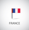 france flag pin vector image vector image