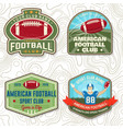 set of american football or rugby club embroidery vector image