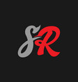 sr logotype company letter design monogram vector image vector image