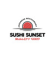 sushi restaurant logo design vector image vector image