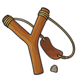 wooden slingshot vector image vector image
