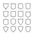 big set of blank grunge classic shields vector image