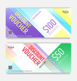 colorful and modern discount voucher or gift vector image
