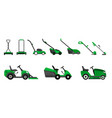 grass cutting lawnmower machine for house yard vector image