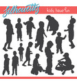 kids silhouettes vector image