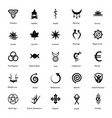 Magical Sign Glyph Icons Pack Royalty Free Vector Image