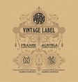 old vintage card with floral ornament vector image