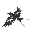 swallow logo template icon brand identity vector image