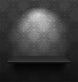 black shelf vector image
