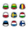 flag buttons set 3 vector image