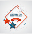 veterans day greeting card vector image vector image