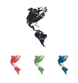 american continents grunge icon set vector image