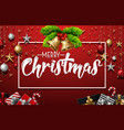 christmas decoration with elements vector image