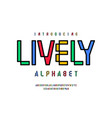 colorful font vector image vector image