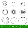 spiral vortex element set 9 different circular vector image