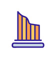 greece building icon isolated contour vector image