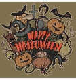 sketch halloween characters vector image vector image