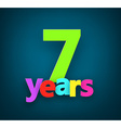 seven years paper sign vector image