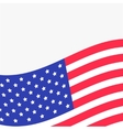 waving american flag frame white background vector image