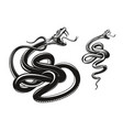 angry snake tattoo rattlesnake or cobra viper vector image vector image