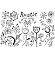 doodle flower vector image vector image