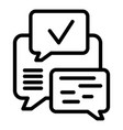 school group chat icon outline style vector image