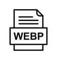 webp file document icon vector image