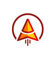 arrow up technology logo vector image