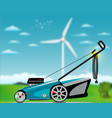 electric lawn mover vector image