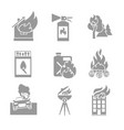 fire protection icons vector image