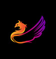 modern flaming phoenix logo symbolphoenix logo vector image vector image